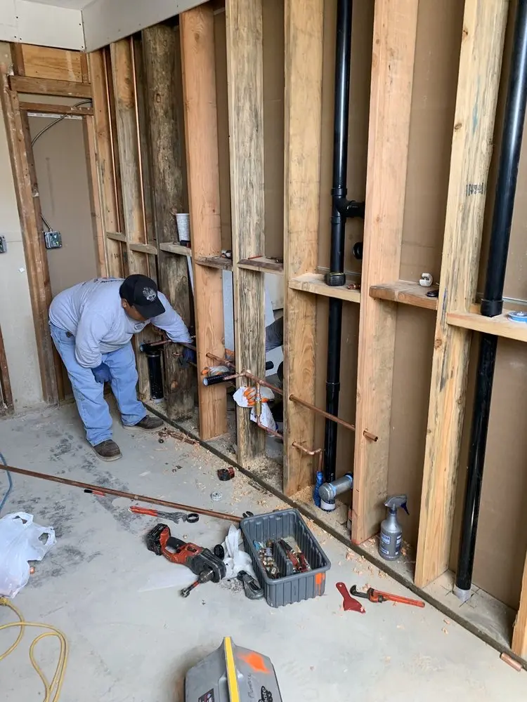 Commercial rough-in plumbing for Water Heater Replacement in Pinewood Village